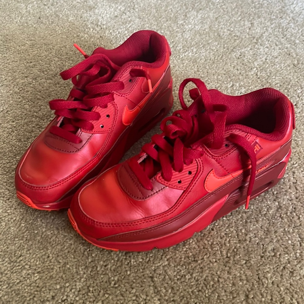 Boys red Nike Air